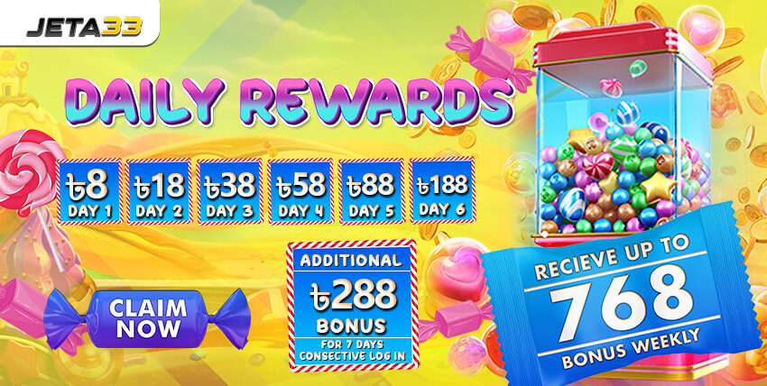 Jeta33 daily login rewards promo