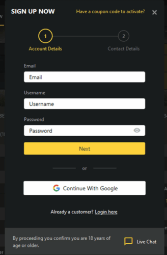 how to register on betobet