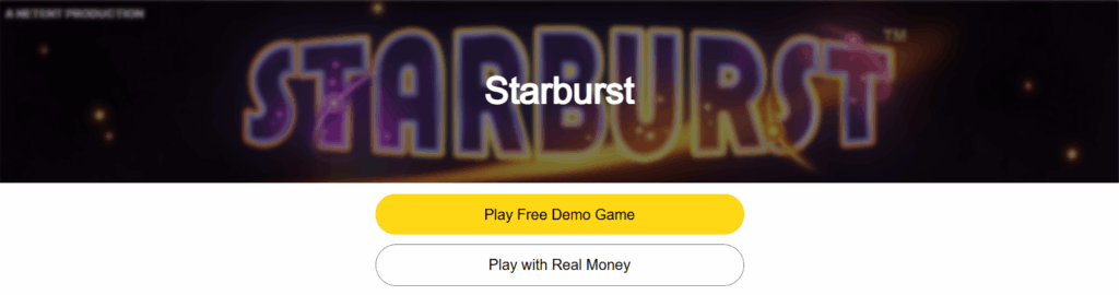 play starburst on jeta33 free play and play with real money
