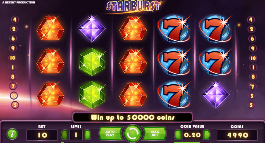 startburst on jeta33 slot game