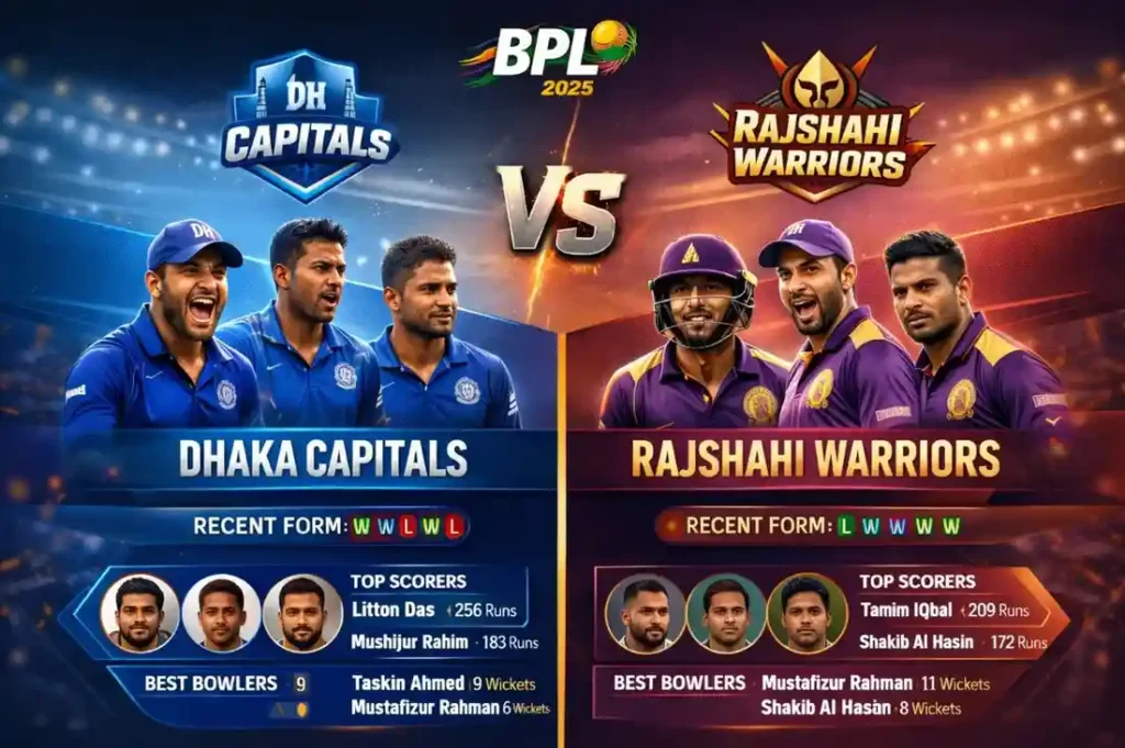 Dhaka Capitals vs Rajshahi at jeta33 casino