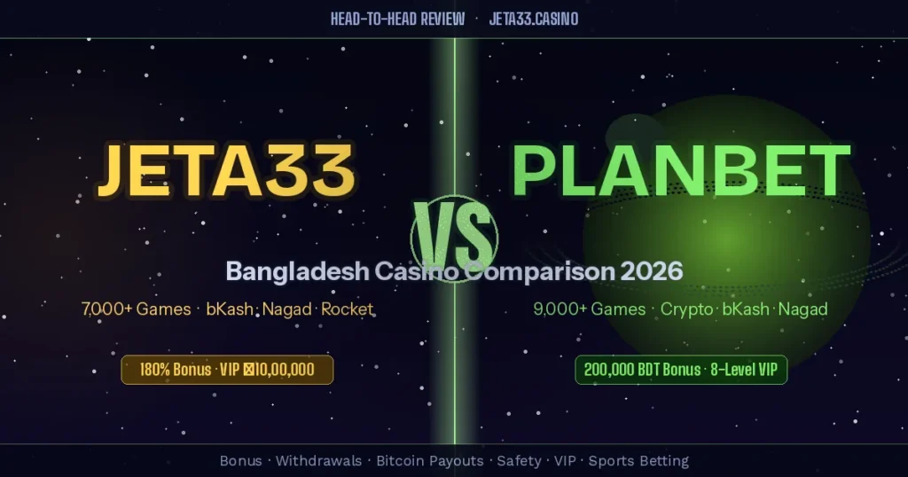 Jeta33 vs Planbet Casino: A Critical Comparative Review for Bangladesh Players in 2026