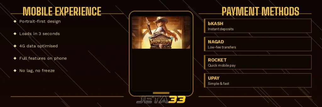 Wild Bounty Showdown mobile app at jeta33