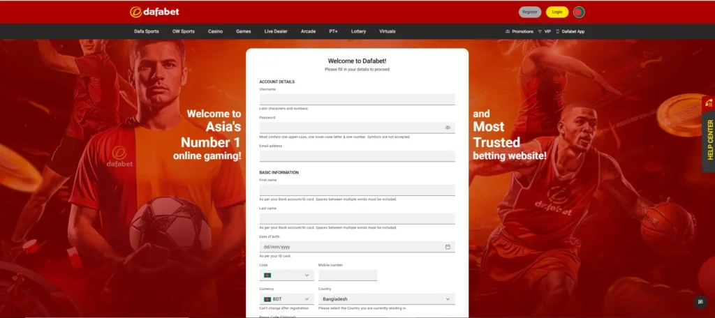Dafabet casino registration at jeta33