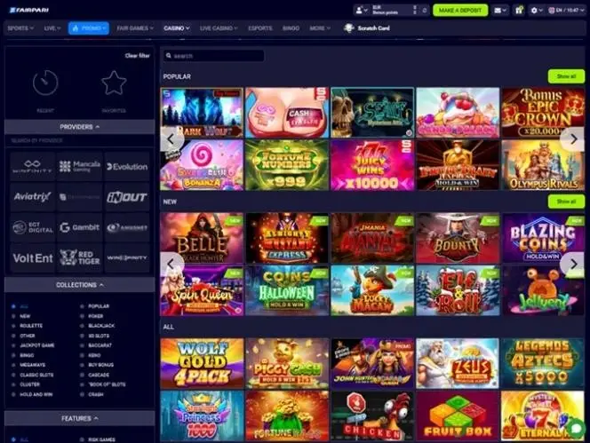 Fairpari Casino Games at jeta33