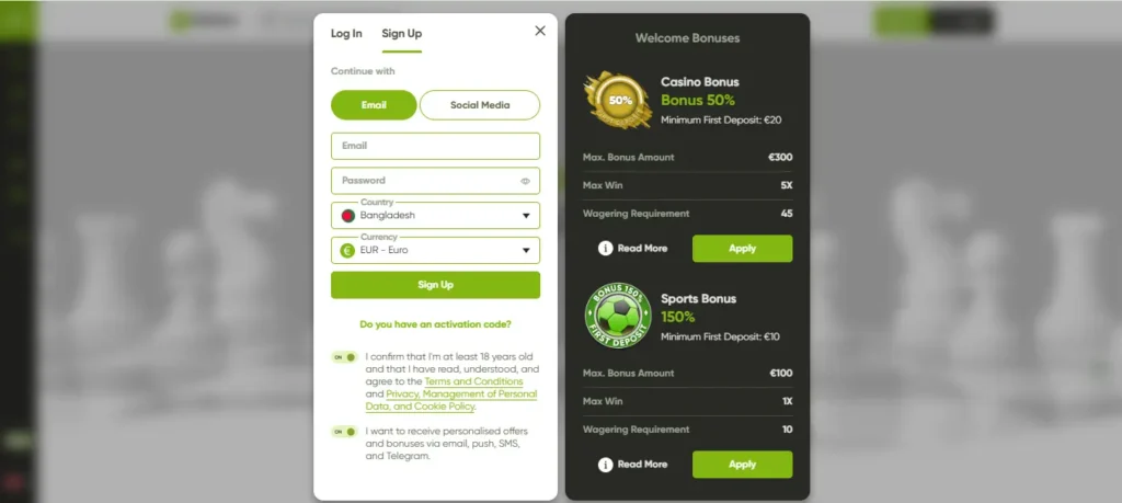 Fresh Casino Registration at jeta33