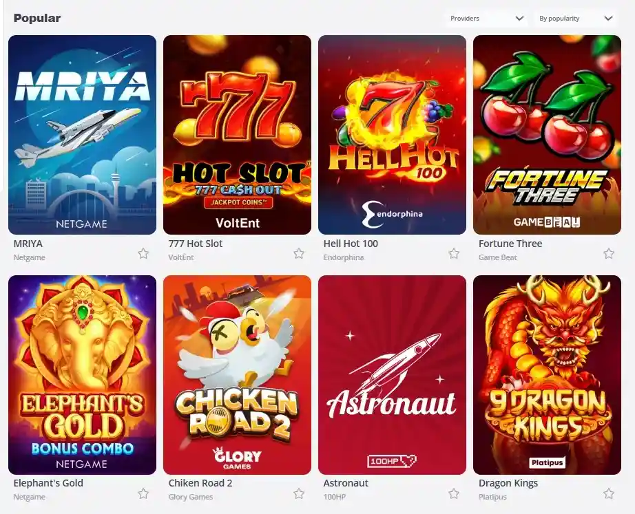 Glory Casino Games at jeta33